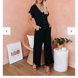 🖤VICI Black Wide Leg Pocked Jumpsuit🖤